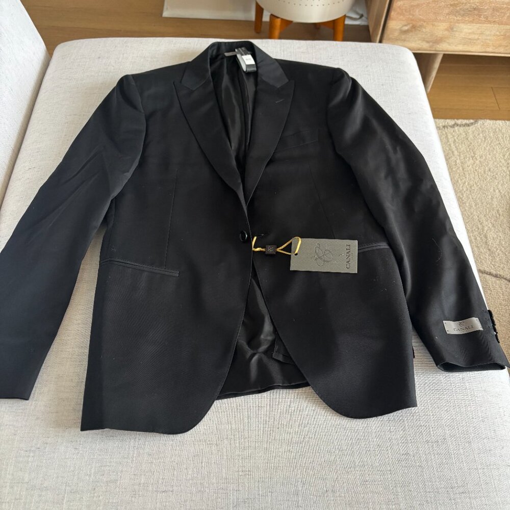 *BRAND NEW W TAGS* Canali Men's Black Wool Two Piece Suit Size IT 50